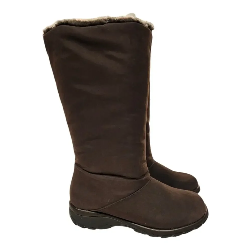 Toe Warmers Janet Brown Faux Fur Lined Winter Boots Made in Canada 7.5 M